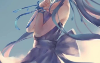iPhone and Android Hatsune Miku Praying Live Phone Wallpaper