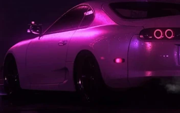 iPhone and Android Neon Night Toyota Supra Live Phone Wallpaper