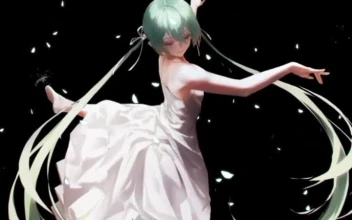 iPhone and Android Hatsune Miku Dance With Flowers Live Phone Wallpaper