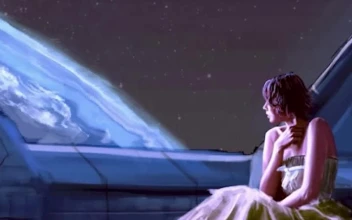 Live Phone Women In Bedroom With Planet Wallpaper To iPhone And Android