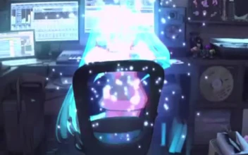 iPhone and Android Hatsune Miku In The Room Live Phone Wallpaper