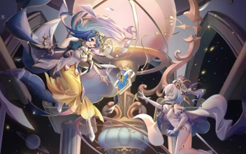 Anime Genshin Impact Ningguang and Keqing Live 4K Phone Wallpaper