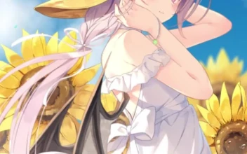 Live Phone Beautiful Girl With Sunflowers Anime Wallpaper For iPhone And Android