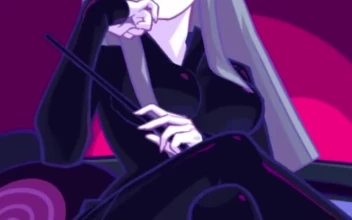 iPhone and Android Marija The Girl In Black Muse Dash Live Phone Wallpaper