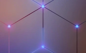 iPhone and Android Hexagon Neon Lights Live Phone Wallpaper