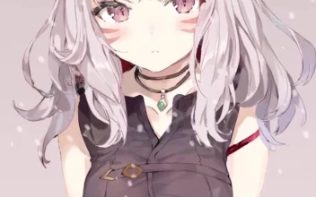 Live Phone Cat Ears Girl Feeling Cold Anime Wallpaper For iPhone And Android