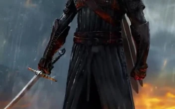 iPhone  Android Witcher Storm Flames Free Wallpaper