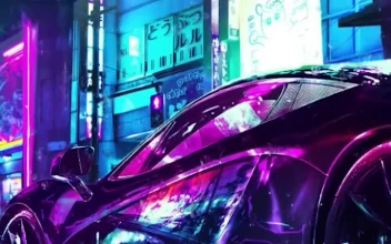 Android  iOS iphone Mobile Mclaren Raining Night City Car