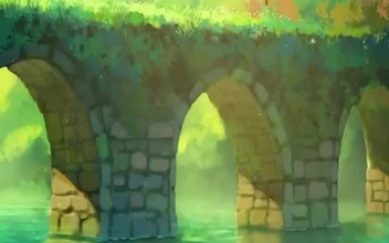 iPhone  Android Stone Bridge In Forest Water Fantasy Phone