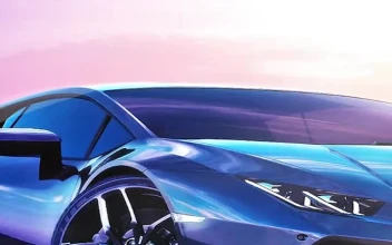 Lamborghini Beach Waves iphone lock screen wallpaper