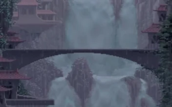 Android  iOS iphone Mobile Rainy Day Pixel Nature Waterfall Free