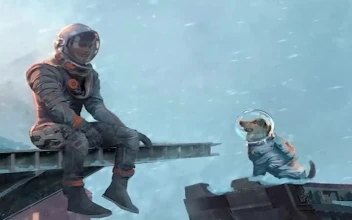 Spaceman With Dog Space Iphone Wallpaper