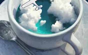 Android  iOS iphone Mobile Cup With Plane In Clouds Free