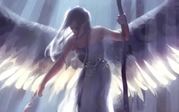 iPhone and Android Beautiful Angel Huge Wings With Scythe Phone