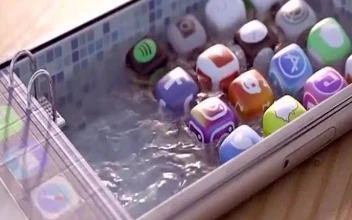 iPhone  Android Iphone Pool Party Social Buttons Phone