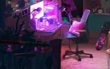 iPhone And Android Lofi Room Neon Lights Phone