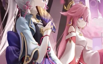 Android  iOS iphone Mobile Genshin Impact Kamisato Ayaka Guuji Yae Inazuma Cybust Wallpaper