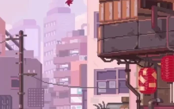 Android  iOS iphone Mobile Japan Street Fall City Animated