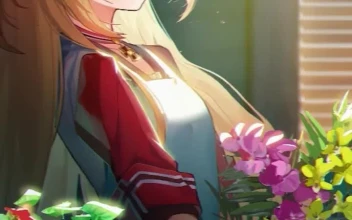 iPhone And Android Anime Girl And Her Flower Garden Phone