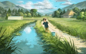 Summer Fishing Boy