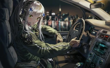hk416 in the car girls frontline