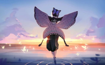 kochou shinobu butterflies ocean demon slayer