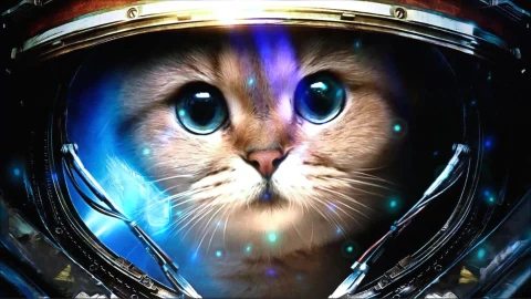 Space Cat Astronaut Live Wallpaper - Free Live Wallpaper