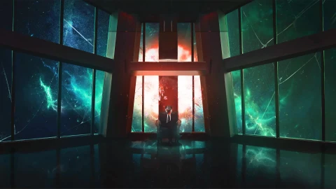 Man Windows And Nebula Explosion Live Wallpaper - Free Live Wallpaper
