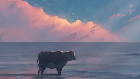 Cow Birds And Ocean Live Wallpaper - Free Live Wallpaper