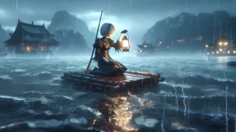 Nier Automata 2B Raft Live Wallpaper - Free Live Wallpaper