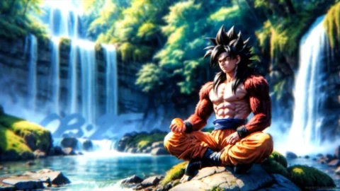 Goku Meditating SS4 Live QHD Wallpaper - Free Live Wallpaper