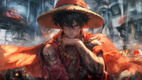 One Piece Tattooed Luffy QHD Live Wallpaper - Free Live Wallpaper