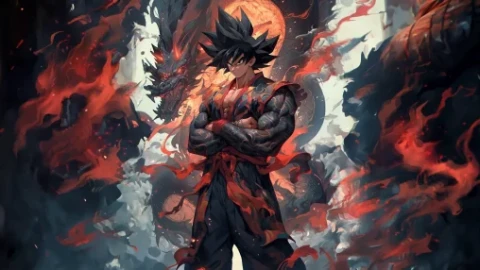 Goku and Dragon in 4K Live Wallpaper - Free Live Wallpaper