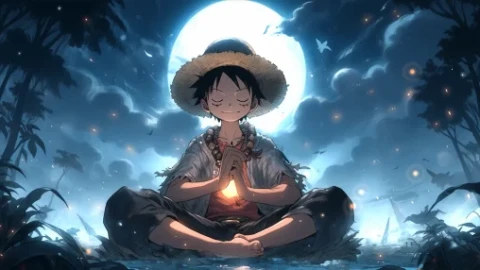 Luffy Under The Moonlight - One Piece 4K Live Wallpaper - Free Live Wallpaper
