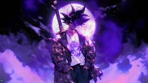 Purple Goku Live Wallpaper - Free Live Wallpaper