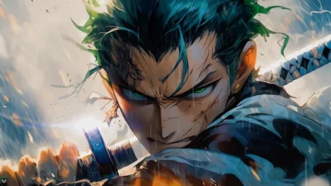 Roronoa Zoro on Fire Live Wallpaper - Free Live Wallpaper