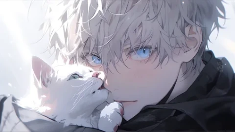 Jujutsu Kaisen - Cute Cat & Gojo Live Wallpaper - Free Live Wallpaper