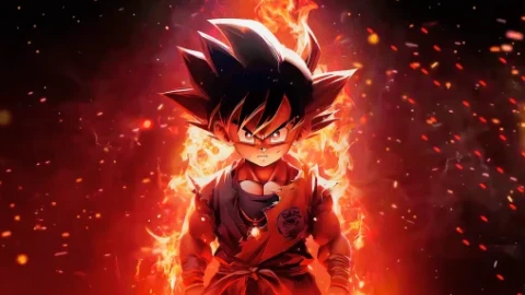 Kid Goku Energy Burst Live Wallpaper by Blooderscrew - Free Live Wallpaper