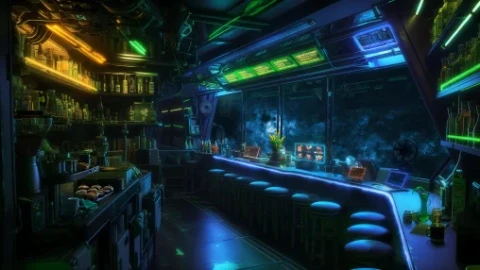 Space Cafe Live Wallpaper - Free Live Wallpaper