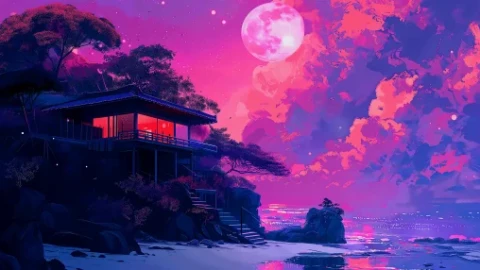 Japan Villa by The Sea Live Wallpaper - Free Live Wallpaper