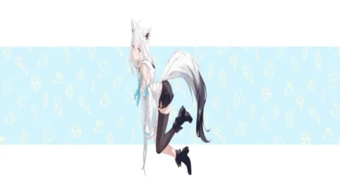 Shirakami Fubuki Dual Monitor Live Wallpaper - Free Live Wallpaper
