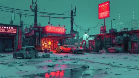 Apocalyptic Cyberpunk Live Wallpaper - Free Live Wallpaper