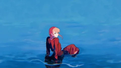 Makima in the Ocean Live Wallpaper - Free Live Wallpaper