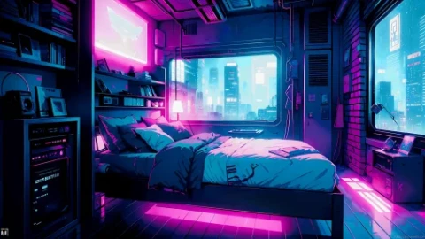 Neon Bedroom - Live Wallpaper - Free Live Wallpaper