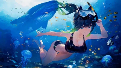 Diving Girl - Live Wallpaper - Free Live Wallpaper