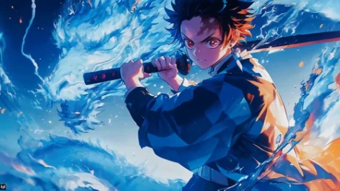 Tanjiro Dragon - Live Wallpaper - Free Live Wallpaper