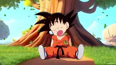 Goku Kid Relaxing - Live Wallpaper - Free Live Wallpaper