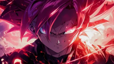 Fierce Flames: Rose Goku Live Wallpaper - Free Live Wallpaper
