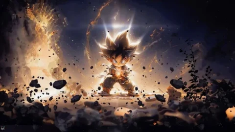 Kid Goku Power Burst Live Wallpaper - Free Live Wallpaper