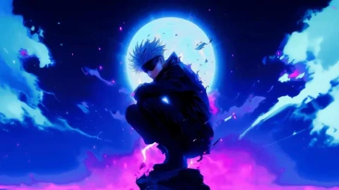 Satoru Gojo Moon Glow Live Wallpaper - Free Live Wallpaper